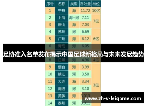 足协准入名单发布揭示中国足球新格局与未来发展趋势 足协准入名单发布揭示中国足球新格局与未来发展趋势